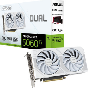 ASUS GeForce RTX 5060 Ti Dual OC WHITE 16GB GDDR7 128-bit DLSS 4.0