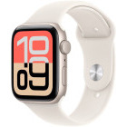 SmartWatch Apple Watch SE 3 (2025), GPS, 44mm Aluminium Starlight cu Starlight Sport Band - S/M