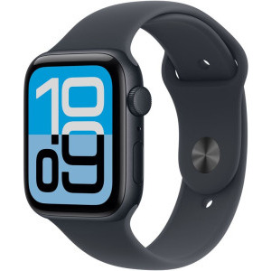 SmartWatch Apple Watch SE 3 (2025), GPS, 44mm Aluminium Midnight cu Midnight Sport Band - M/L