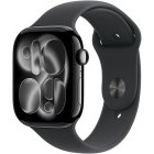 SmartWatch Apple Watch Series 11, GPS, 42mm Carcasa Aluminium Jet Black, Black Sport Band - S/M