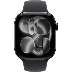 Apple Watch Series 11, GPS, 46mm Carcasa Aluminium Jet Black, Black Sport Band - M/L