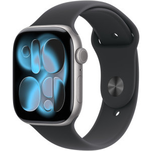 SmartWatch Apple Watch Series 11, Cellular, GPS, 46mm Aluminium Space Grey, Black Sport Band - M/L