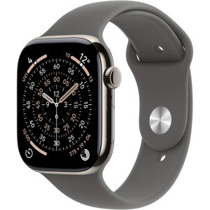 SmartWatch Apple Watch Series 11, Cellular, GPS, 46mm Carcasa Natural Titanium, Stone Grey Sport Band - M/L