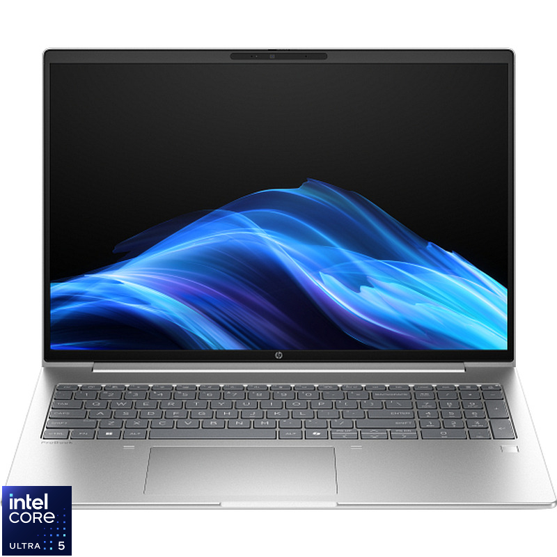 Laptop HP 16'' ProBook 4 G1i 16, WUXGA IPS, Procesor Intel® Core™ Ultra 5 225U (12M Cache, up to 4.80 GHz), 16GB DDR5, 512GB SSD, Intel Graphics, Free DOS, Silver