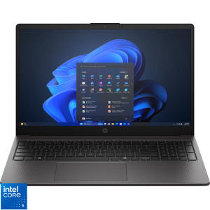 Laptop HP 15.6 250R G10, FHD, Procesor Intel® Core™ 5 120U (12M Cache, up to 5.00 GHz), 16GB DDR5, 512GB SSD, Intel Graphics, Win 11 Pro, Dark Ash Silver