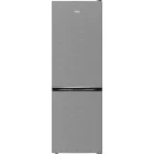 Combina frigorifica Beko B5RCNA376HXB, 370 L, Clasa D, No Frost, ProSmart Inverter, HarvestFresh, AeroFlow, Control electronic, 186 cm, Metal Look