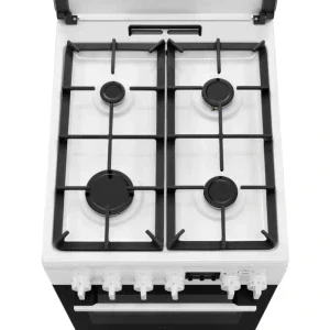 AEG CKB56490AW, Mixt, 4 arzatoare, Sistem de siguranta, Aprindere integrata, Gratar fonta, SteamBake, Timer, Grill, Clasa A, 50 cm, Alb