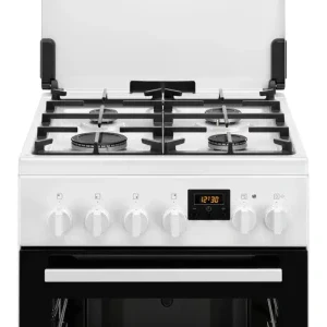 AEG CKB56490AW, Mixt, 4 arzatoare, Sistem de siguranta, Aprindere integrata, Gratar fonta, SteamBake, Timer, Grill, Clasa A, 50 cm, Alb
