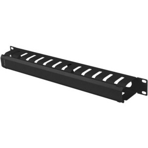 Lanberg AK-1704-B 1U, Cable management, 19", Metal, Black