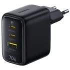 Incarcator retea Baseus EnerFill FE22, 2x USB-C, 1x USB, Quick Charge 70 W, White