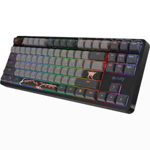 Fury Kanabo K6 TKL RGB Grey/Black Gateron Magnetic Orange Switch