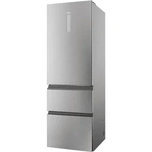 Haier HTW5618DNMG, 360 L, Clasa D, Total No Frost, Air Surround Fresher Tech, Humidity Zone, MyZone, hOn, Control electronic, 185 cm, Argintiu