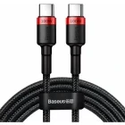 Cablu de date / adaptor Baseus Cafule, USB-C Male la USB-C Male, 100 W, 2 m, Black