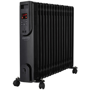 Camry Calorifer electric CR7820, 2500 W, 15 elementi, Cu ulei, 3 trepte, Termostat ajustabil, Negru