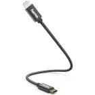Cablu de date / adaptor Hama USB-C Male la Lightning Male, 0.2 m, Black