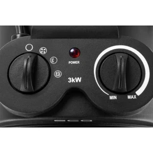 ECG Aeroterma electrica HH3010, 3000 W, 2 trepte, Ventilare, Negru