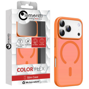 Lemontti Capac protectie spate EliteGuard Magsafe Orange pentru iPhone 17 Pro
