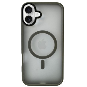 Lemontti Capac protectie spate Hybrid MagSafe Grey pentru iPhone 16 Plus