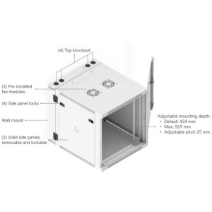 Ubiquiti UACC-Rack-12U-Wall-SW-G