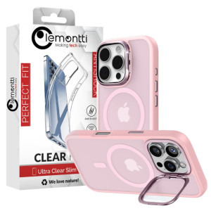 Lemontti Capac protectie spate Hybrid MagSafe Pink pentru iPhone 16 Pro Max