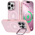 Lemontti Capac protectie spate Hybrid MagSafe Pink pentru iPhone 16 Pro Max