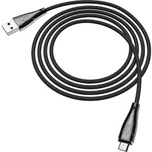 Cablu periferice Hoco USB tip A Male la micro USB Male, 1.2 m, Conector magnetic, Negru