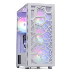 PC Gaming ZMEU Plus Alb, Intel i5-10400F 2.9GHz, 16GB DDR4, 500GB