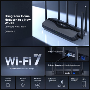 MERCUSYS 2.5Gigabit MR47BE Tri-Band WiFi 7