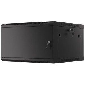 Lanberg WF01-6606-00B 6U, Wall mount, 600 mm, Metal door, Negru