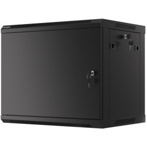 Lanberg WF01-6409-00B 9U, Wall mount, 450 mm, Metal door, Negru