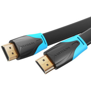 Vention HDMI Male - HDMI Male, 4K@60Hz, 1 m, cablu plat, negru/albastru