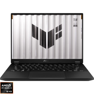 ASUS Gaming 14'' TUF A14 FA401WV, 2.5K 165Hz, Procesor AMD Ryzen™ AI 9 HX 370 (24M Cache, up to 5.1 GHz), 32GB LPDDR5X, 2TB SSD, GeForce RTX 4060 8GB, No OS, Jaeger Gray