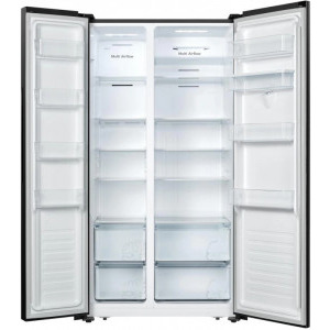 Heinner HSBS-520NFBKWDF+, 519 L, Full No Frost, Multi Air-Flow, Dozator de apa, Control touch, Filtru Antibacteria, Clasa F, 179 cm, Negru