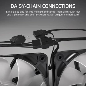 Corsair RS Series RS140 ARGB 140mm Two Fan Pack Black