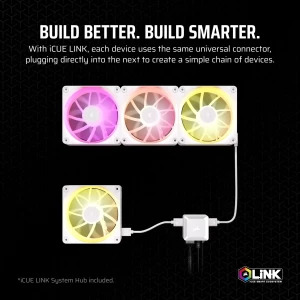 Corsair iCUE Link LX120 RGB Expansion Kit 120mm White