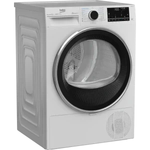 Beko B5T61233W EU, Pompa de caldura, 11 kg, Clasa D, ProSmart Inverter, EcoGentle, IronFinish, AquaWave, HomeWhiz, Iluminare interioara, Alb