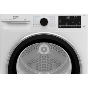 Beko B5T61233W EU, Pompa de caldura, 11 kg, Clasa D, ProSmart Inverter, EcoGentle, IronFinish, AquaWave, HomeWhiz, Iluminare interioara, Alb