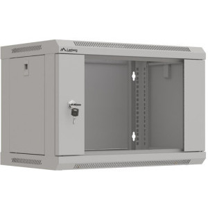 Lanberg WF03-5306-10S 6U, Wall mount, 350 mm, Glass door, Gri