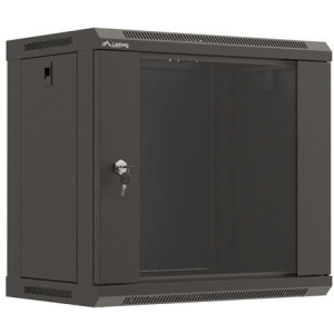 Lanberg WF03-5309-10B 9U, Wall mount, 350 mm, Glass door, Negru