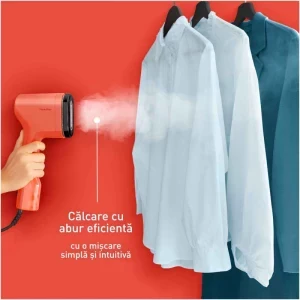 Tefal Aparat de calcat vertical cu abur Pure Pop DT2022E1, 1300W, 20g/min, Portocaliu