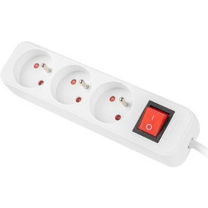 Lanberg PS1-03E-0300-W, 3x Type E, 3m, White