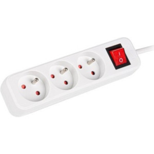 Lanberg PS1-03E-0300-W, 3x Type E, 3m, White