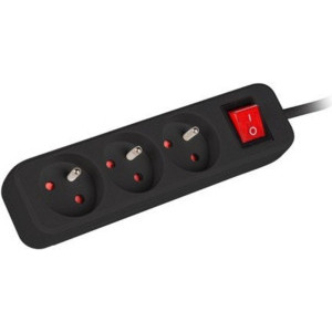 Lanberg PS1-03E-0300-BK, 3x Type E, 3m, Black