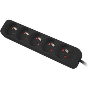 Priza/prelungitor Lanberg PS0-05E-0150-BK, 5x Type E, 1.5m, Black