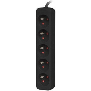 Lanberg PS0-05E-0150-BK, 5x Type E, 1.5m, Black