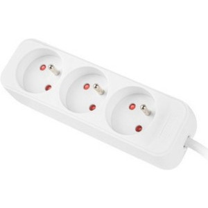 Lanberg PS0-03E-0300-W, 3x Type E, 3m, White