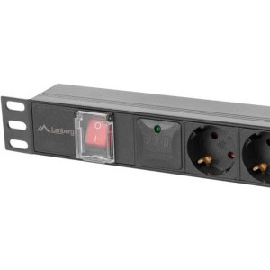 Lanberg PDU PDU-05F-0200-IEC-BK 5x SCHUKO, 2m, Black