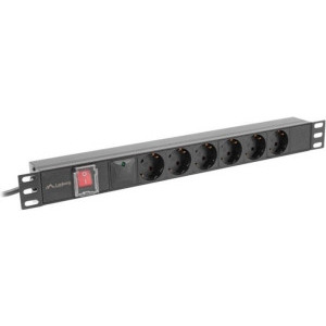 Lanberg PDU-06F-0200-BK, 6x SCHUKO, 2m, Black