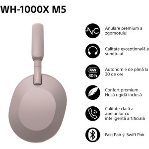Sony Over-Ear, WH-1000XM5B, roz