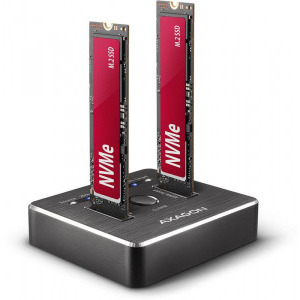 Rack AXAGON Docking Station, ADSA-M2C, USB3.1 - 2x M.2